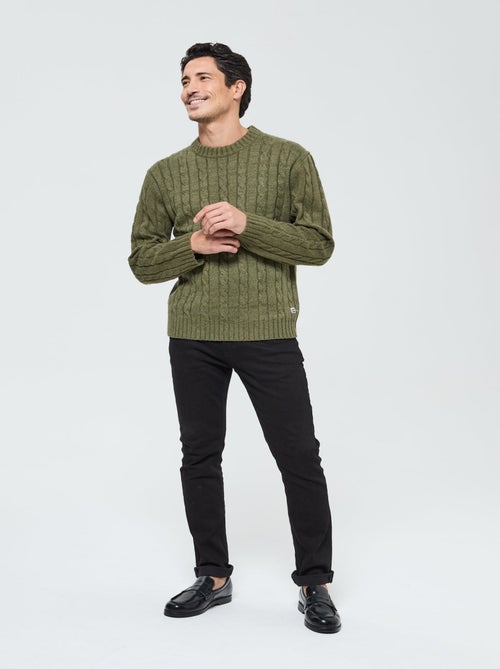 Lee Cooper - Pull Cafyo Kaki Chiné - Kiabi