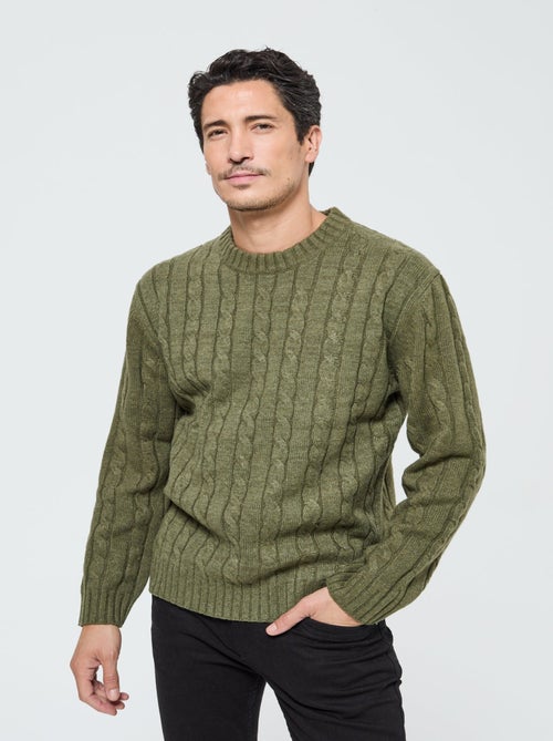 Lee Cooper - Pull Cafyo Kaki Chiné - Kiabi