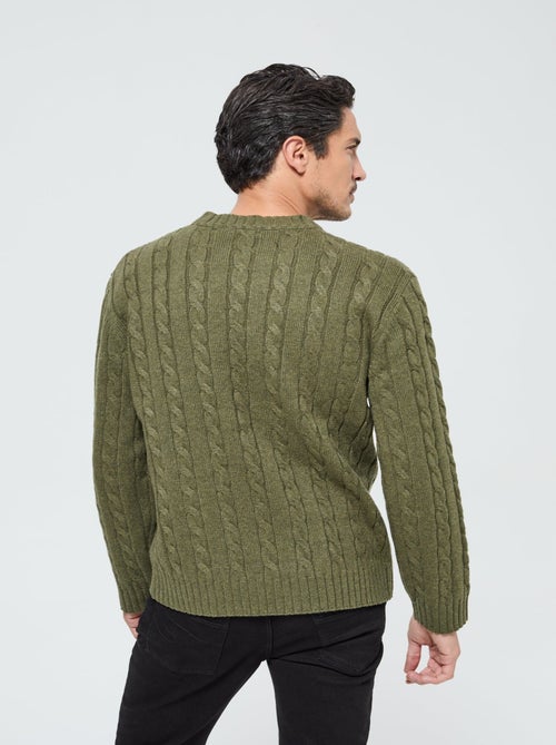 Lee Cooper - Pull Cafyo Kaki Chiné - Kiabi