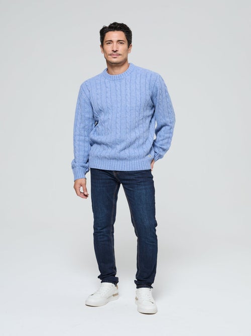 Lee Cooper - Pull Cafyo Sky Blue Chiné - Kiabi