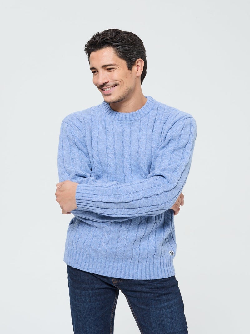 Lee Cooper - Pull Cafyo Sky Blue Chiné Bleu ciel - Kiabi