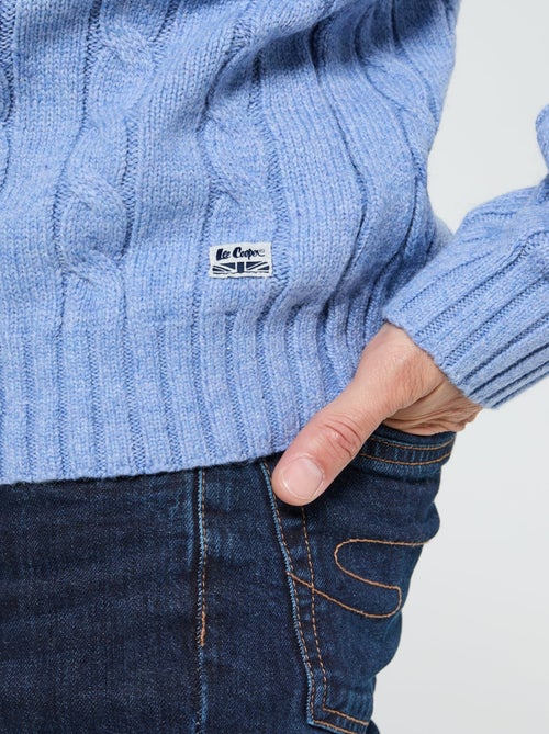 Lee Cooper - Pull Cafyo Sky Blue Chiné - Kiabi