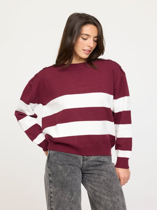 Lee Cooper - Pull Camari Bordeaux - Kiabi
