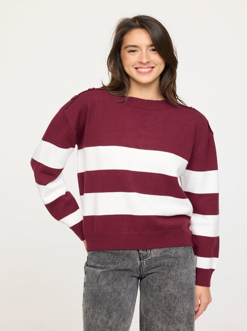 Lee Cooper - Pull Camari Bordeaux Bordeaux - Kiabi