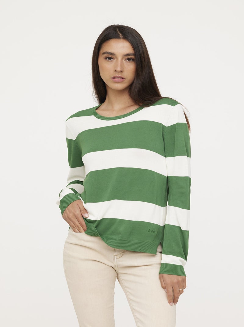Lee Cooper - Pull CAMIRA cactus/ivory Ivoire - Kiabi