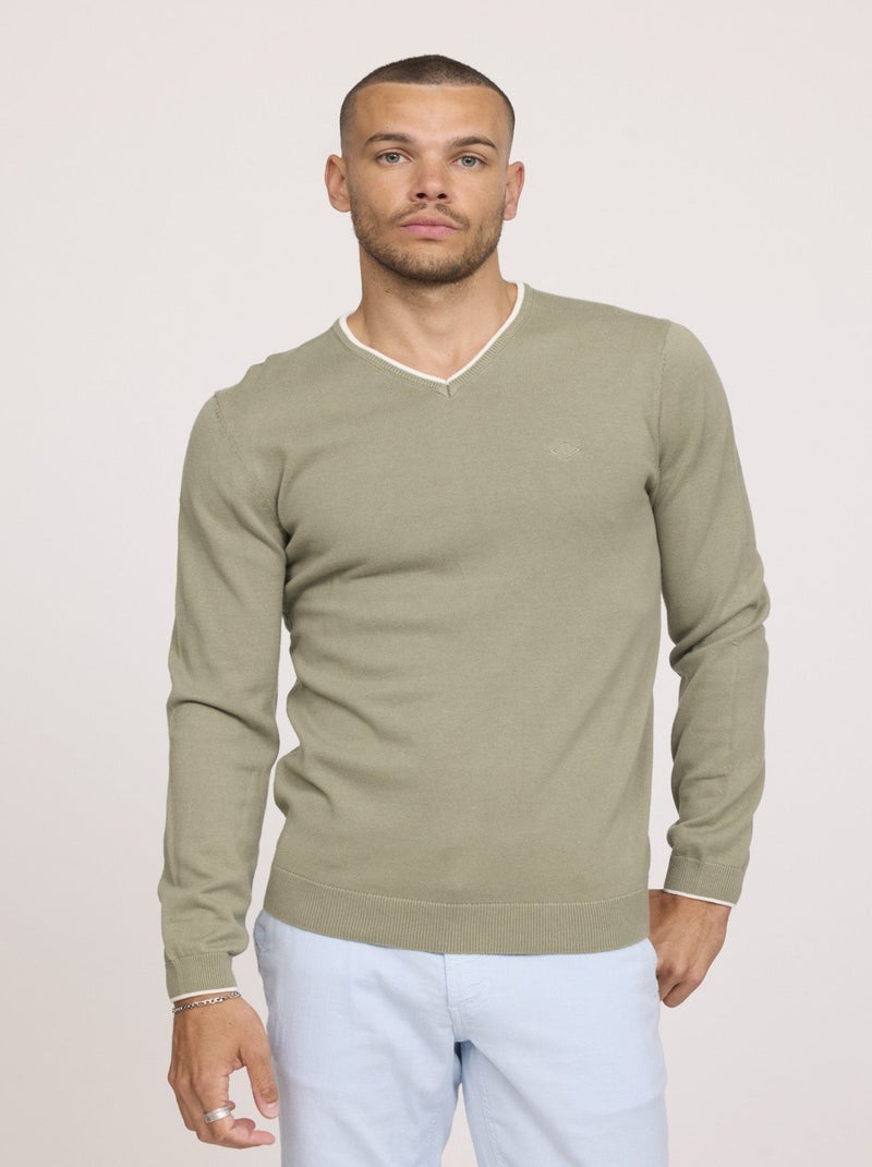 Lee Cooper - Pull CIRAKO Kaki vert Vert - Kiabi