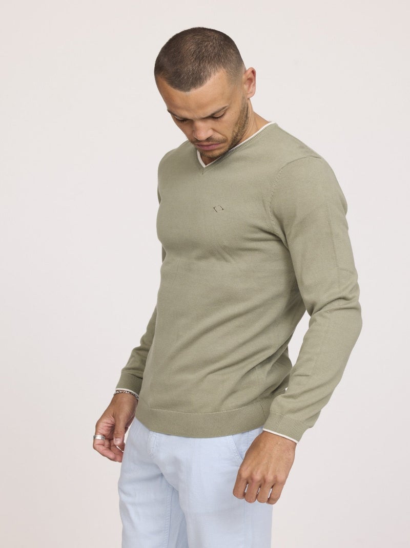 Lee Cooper - Pull CIRAKO Kaki vert Vert - Kiabi