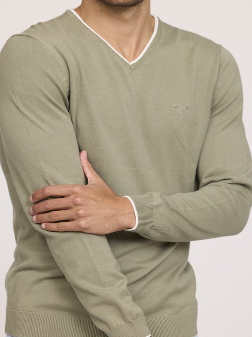 Lee Cooper - Pull CIRAKO Kaki vert - Kiabi