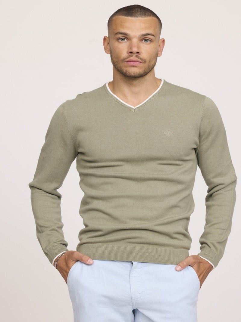 Lee Cooper - Pull CIRAKO Kaki vert Vert - Kiabi