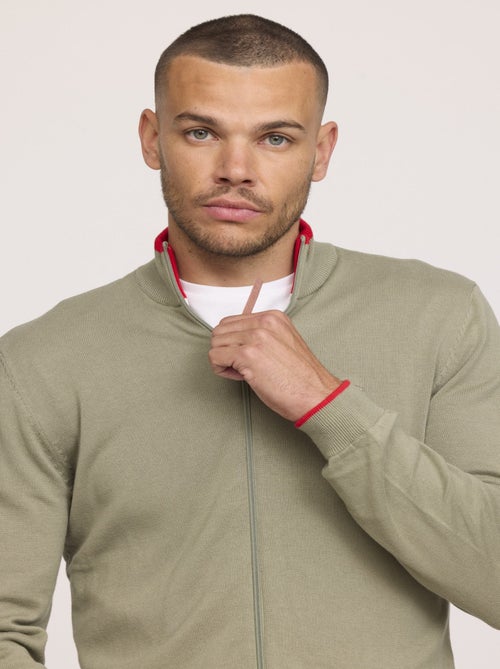 Lee Cooper - Pull CLAES Kaki vert - Kiabi