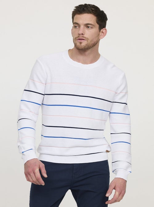 Lee Cooper - Pull CLARK ML Blanc - Kiabi