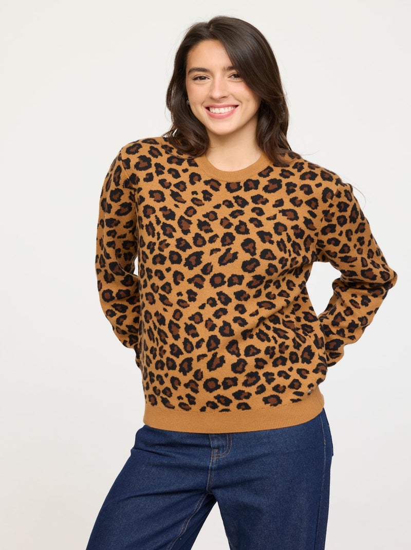 Lee Cooper - Pull Cleopar Camel Camel - Kiabi