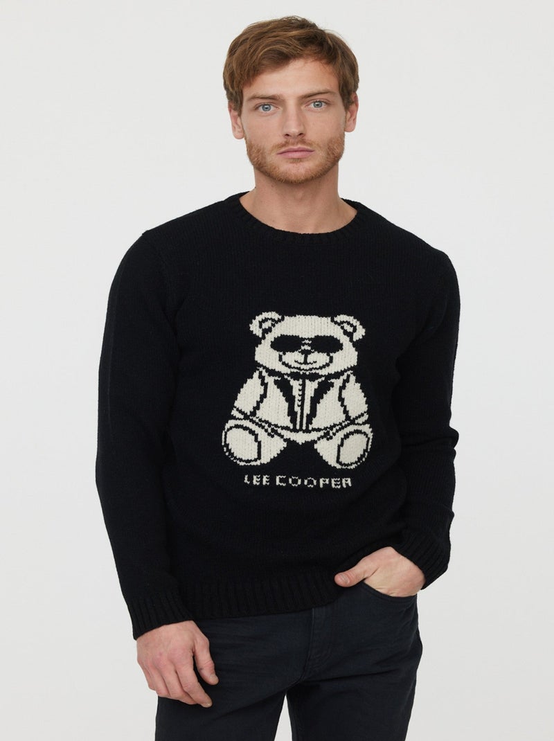 Lee Cooper - Pull Cnours Black Noir - Kiabi