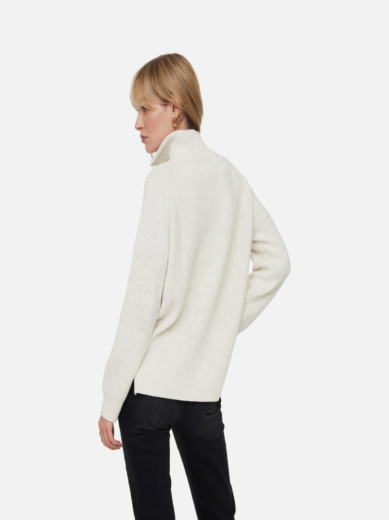 Lee Cooper - Pull col camioneur Chasia Ivory Beige - Kiabi