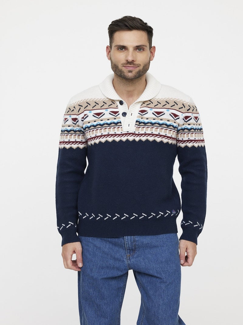 Lee Cooper - Pull COMIKO Navy Bleu - Kiabi