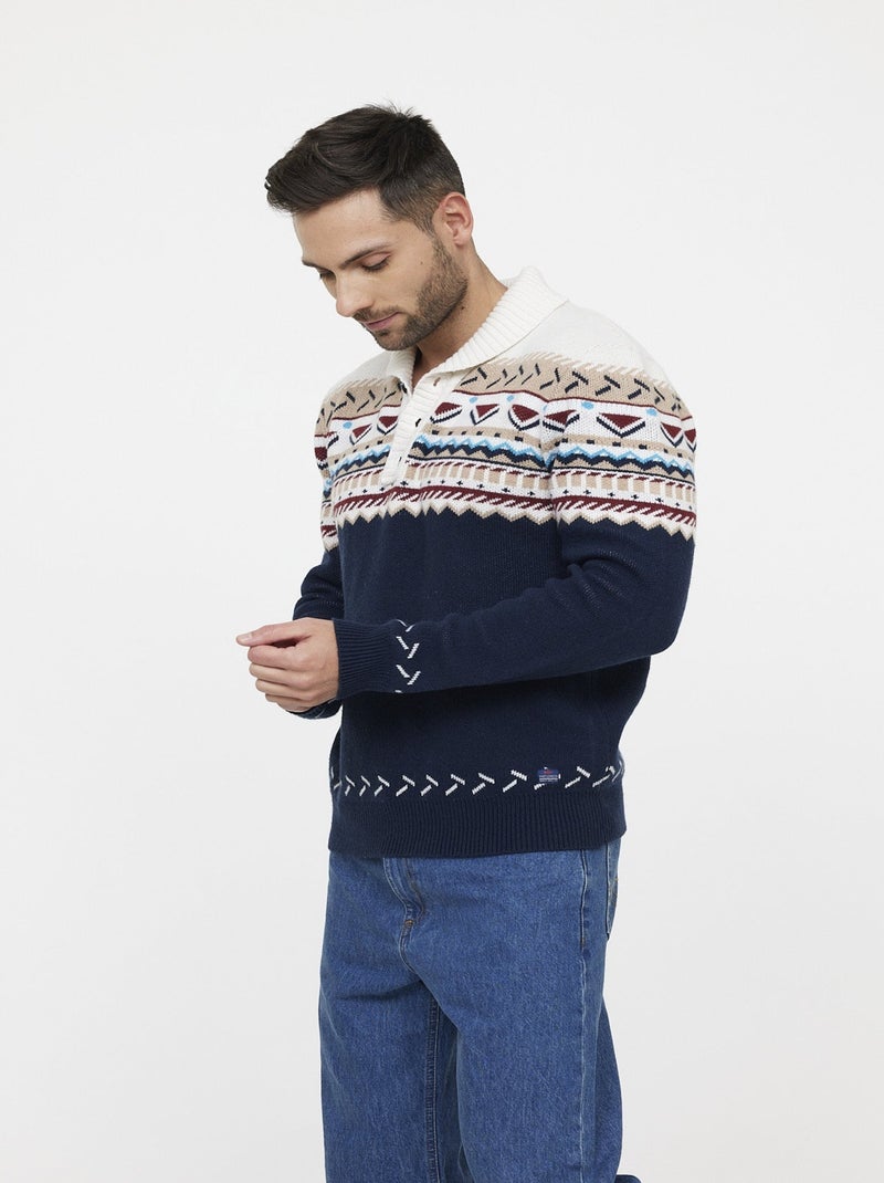 Lee Cooper - Pull COMIKO Navy Bleu - Kiabi