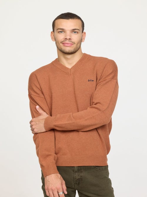 Lee Cooper - Pull Covali Camel chiné - Kiabi