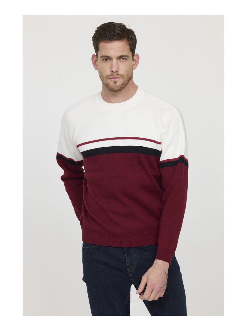 Lee Cooper - Pull manches longues coton loose CARAN Rouge foncé - Kiabi