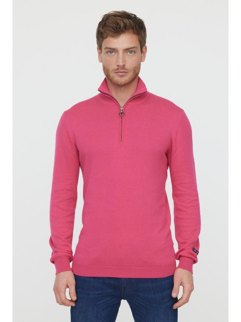 Lee Cooper - Pull manches longues coton regular CAPIR Rose fushia - Kiabi