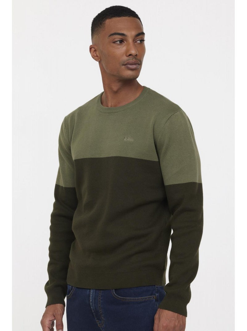 Lee Cooper - Pull manches longues coton regular CAYU Vert - Kiabi