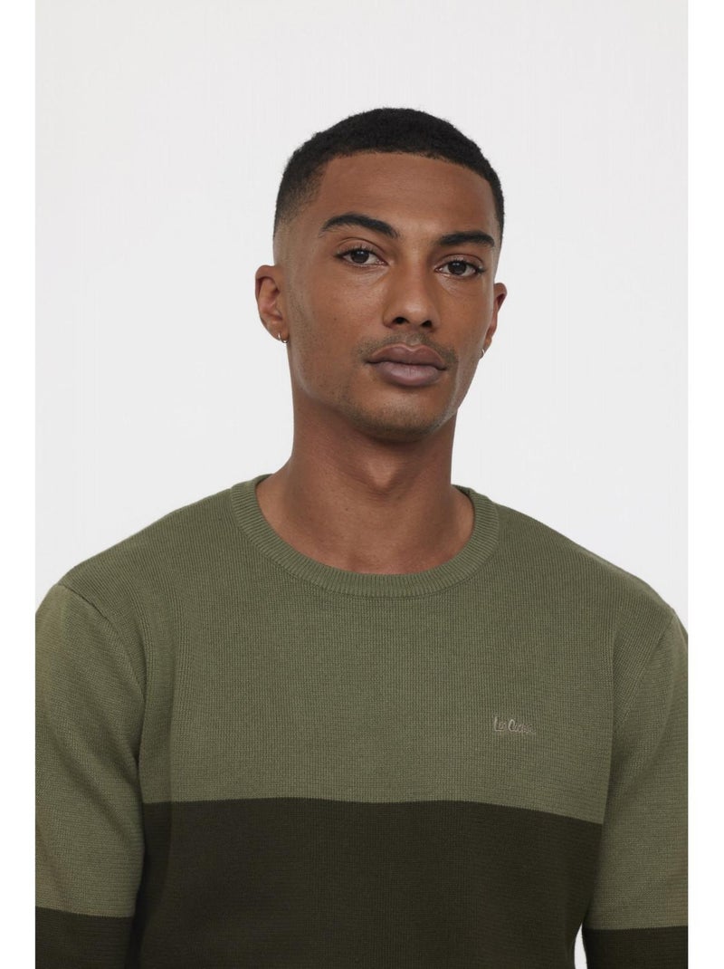 Lee Cooper - Pull manches longues coton regular CAYU Vert - Kiabi