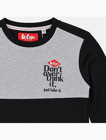 Lee cooper - pyjama à empiècements contrastés, col rond et manches longues