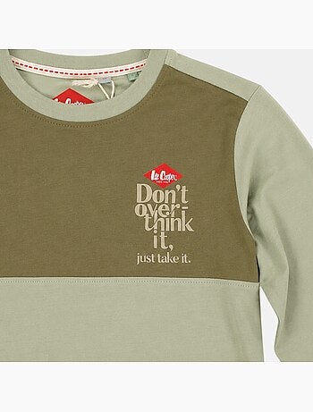 Lee cooper - pyjama à empiècements contrastés, col rond et manches longues
