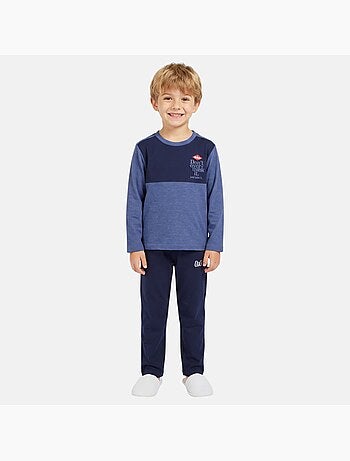Lee cooper - pyjama à empiècements contrastés, manches longues