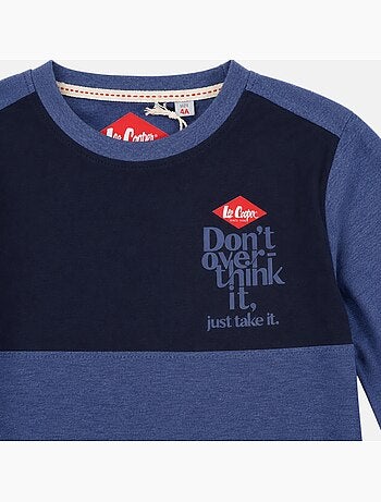 Lee cooper - pyjama à empiècements contrastés, manches longues