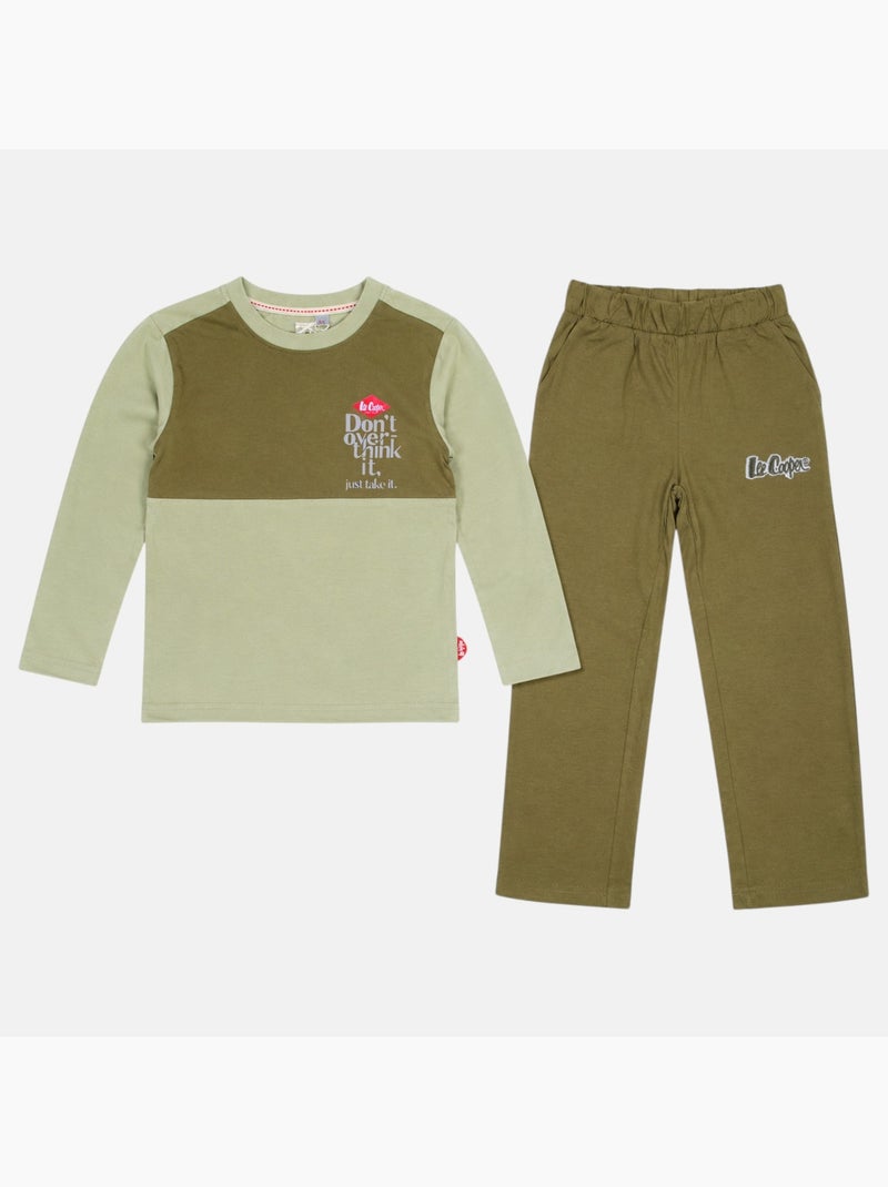 Lee cooper - pyjama garçon 2 couleurs Kaki - Kiabi