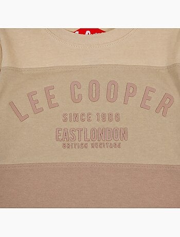 Lee cooper - pyjama imprimé à empiècements contrastés, col rond et manches longues