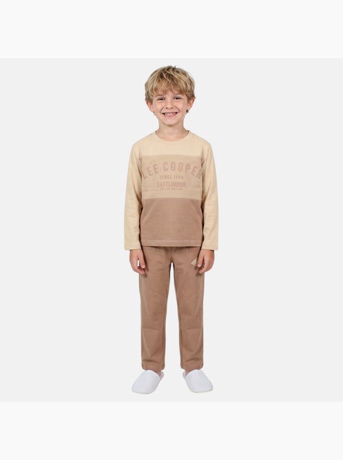 Lee cooper - pyjama imprimé à empiècements contrastés, col rond et manches longues - Kiabi Lee cooper - pyjama imprimé à empiècements contrastés, col rond et manches longues - Kiabi