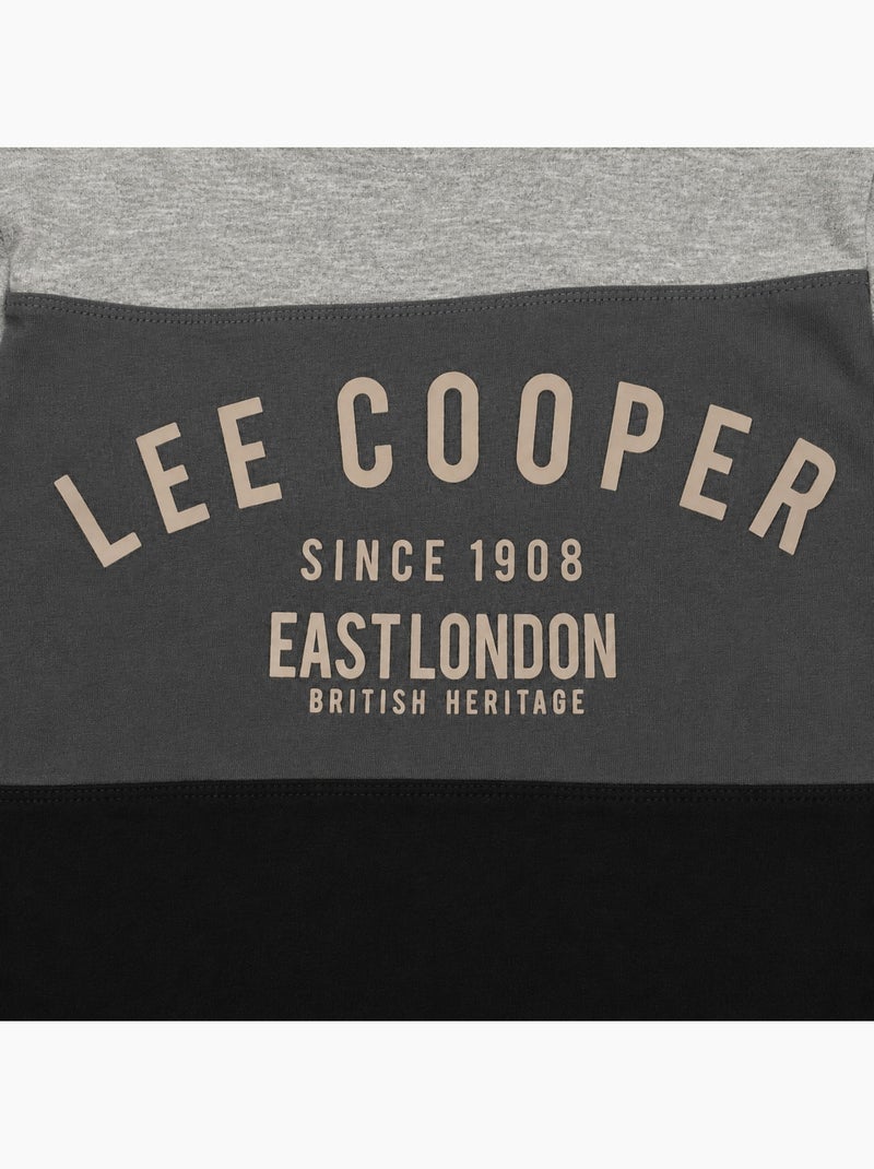 Lee cooper - pyjama imprimé à empiècements contrastés, col rond et manches longues Noir - Kiabi