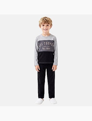 Lee cooper - pyjama imprimé à empiècements, manches longues