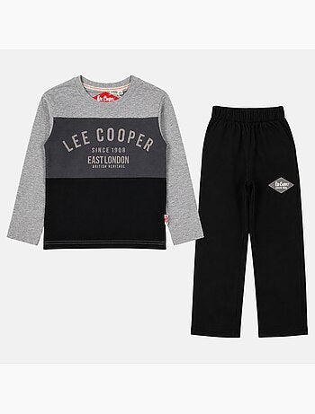 Lee cooper - pyjama imprimé à empiècements, manches longues