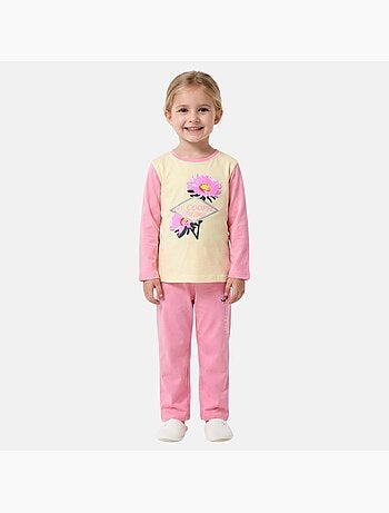 Lee cooper - pyjama imprimé fleurs, col rond et manches longues