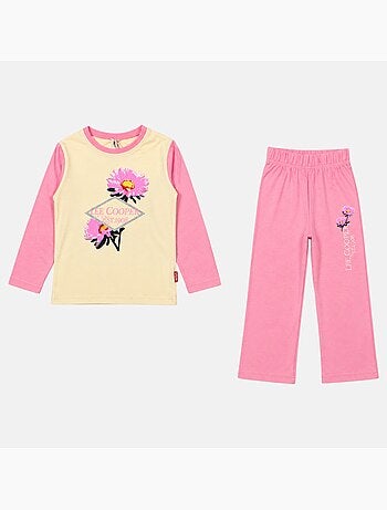 Lee cooper - pyjama imprimé fleurs, col rond et manches longues