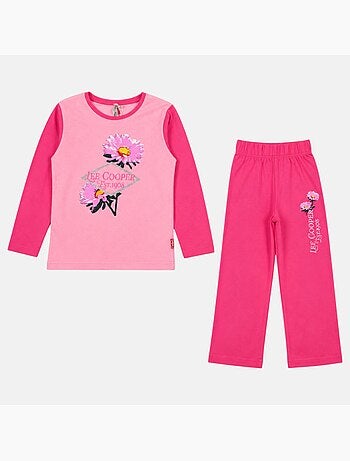 Lee cooper - pyjama imprimé fleurs, col rond et manches longues