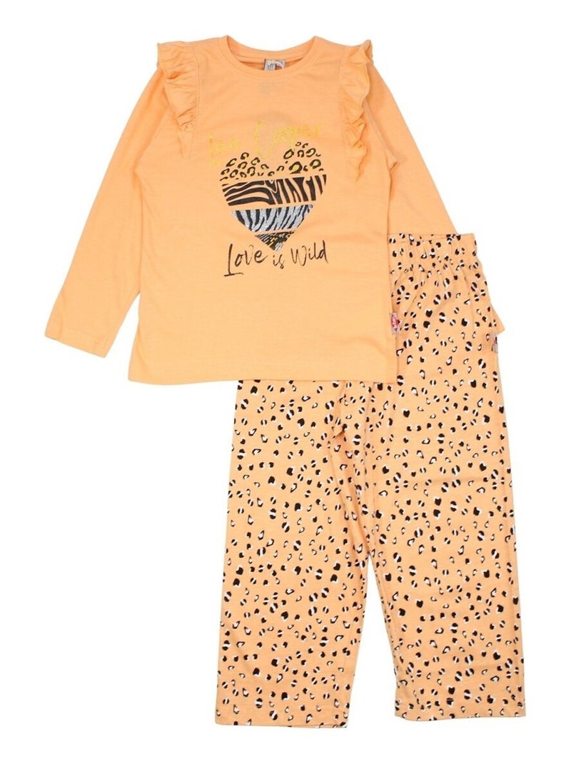 Lee Cooper - Pyjama imprimé Lee Cooper en coton Orange - Kiabi