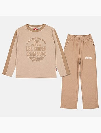 Lee cooper - pyjama imprimé manches longues, col rond