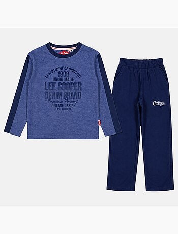 Lee cooper - pyjama imprimé manches longues, col rond