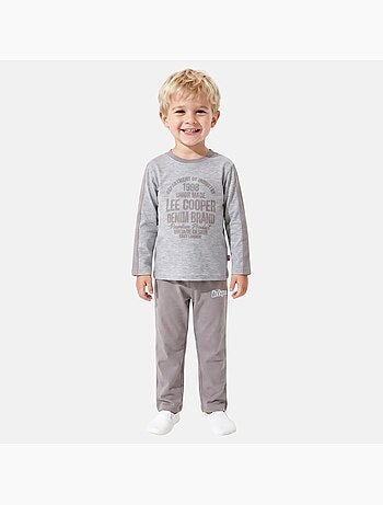 Lee cooper - pyjama imprimé manches longues, col rond