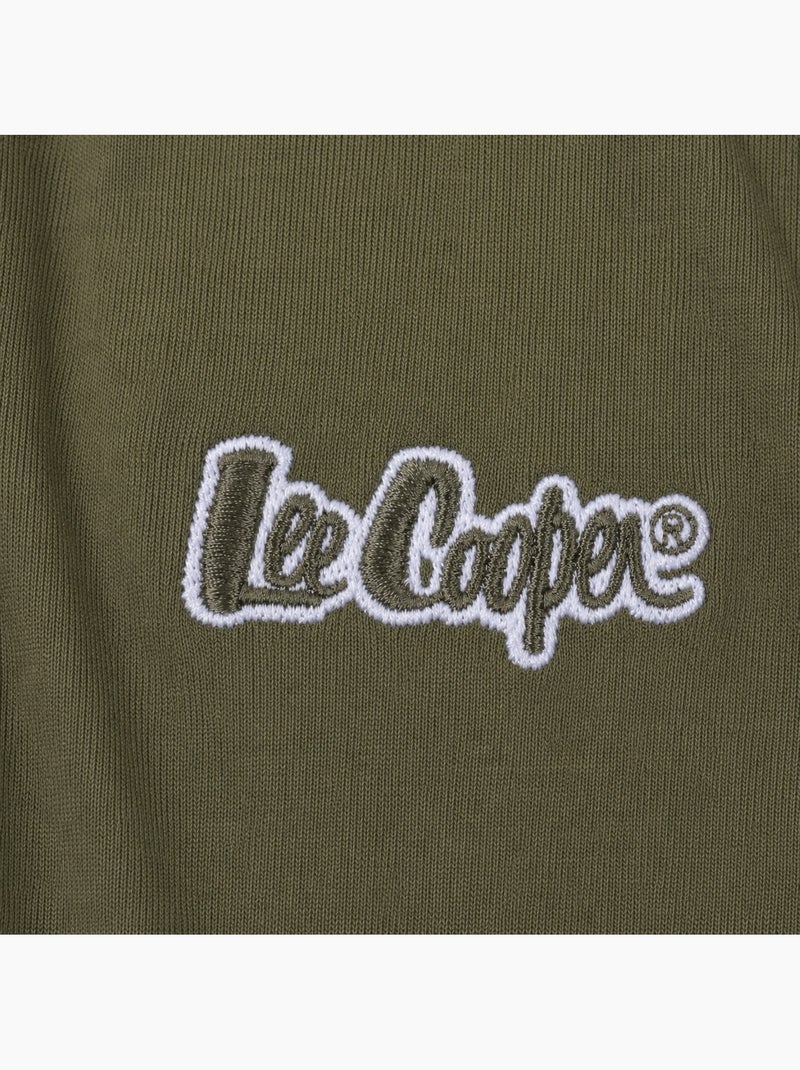 Lee cooper - pyjama imprimé manches longues, col rond Kaki - Kiabi