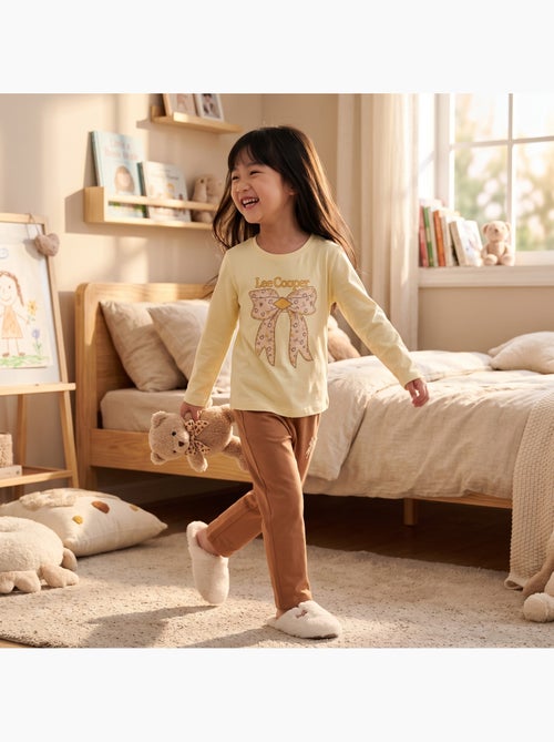 Lee cooper - pyjama imprimé noeud fille - Kiabi Lee cooper - pyjama imprimé noeud fille - Kiabi