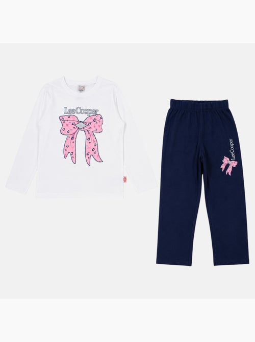 Lee cooper - pyjama imprimé noeud fille - Kiabi Lee cooper - pyjama imprimé noeud fille - Kiabi