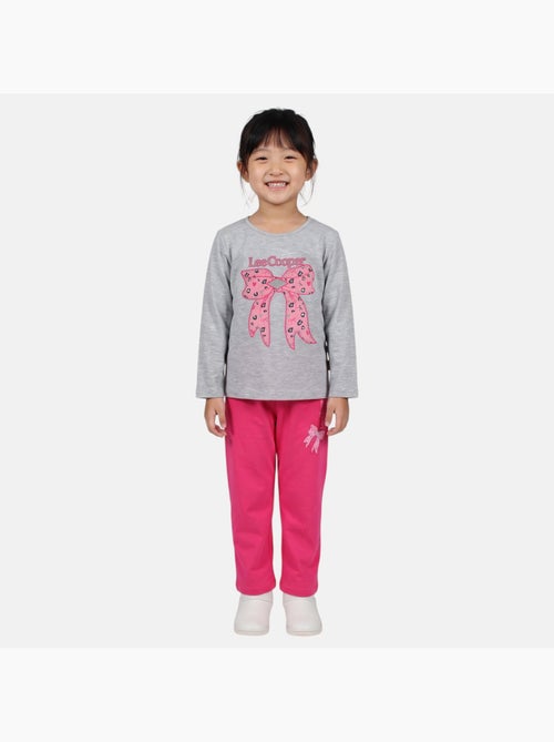 Lee cooper - pyjama imprimé noeud fille - Kiabi Lee cooper - pyjama imprimé noeud fille - Kiabi