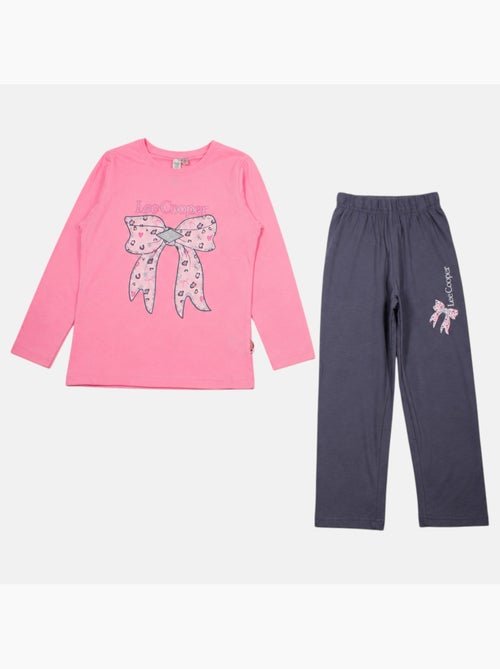 Lee cooper - pyjama imprimé noeud fille - Kiabi Lee cooper - pyjama imprimé noeud fille - Kiabi