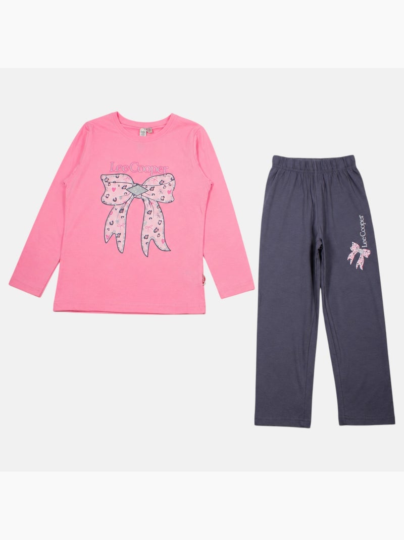 Lee cooper - pyjama imprimé noeud fille Rose - Kiabi