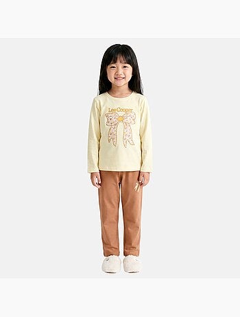Lee cooper - pyjama imprimé nœuds, col rond et manches longues