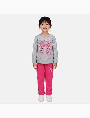 Lee cooper - pyjama imprimé nœuds, col rond et manches longues